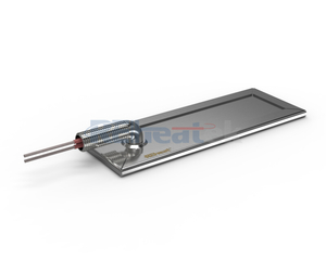 ডান কোণ লিড এবং ইস্পাত পায়ের পাতার মোজাবিশেষ সঙ্গে স্ট্রিপ হিটার