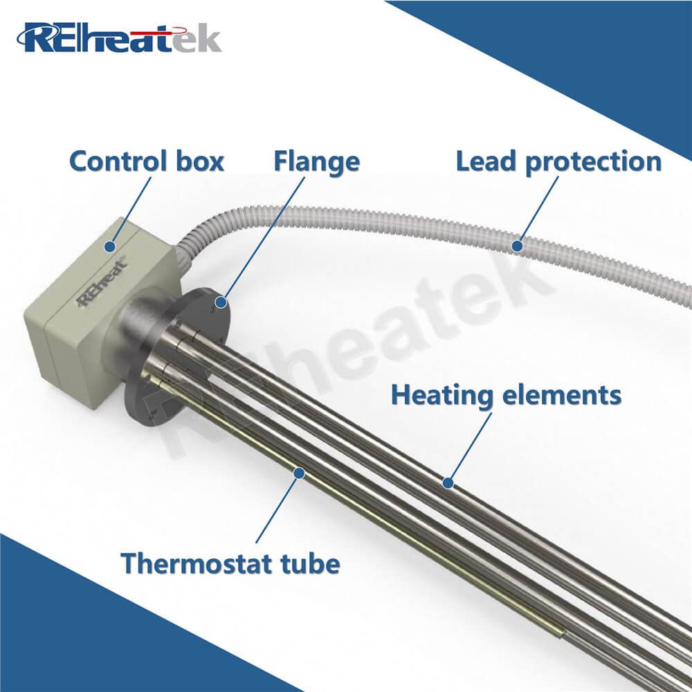 Flange Immersion Heater na may Thermostat